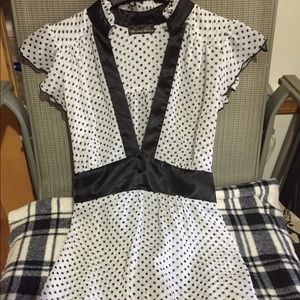 Black and white blouse